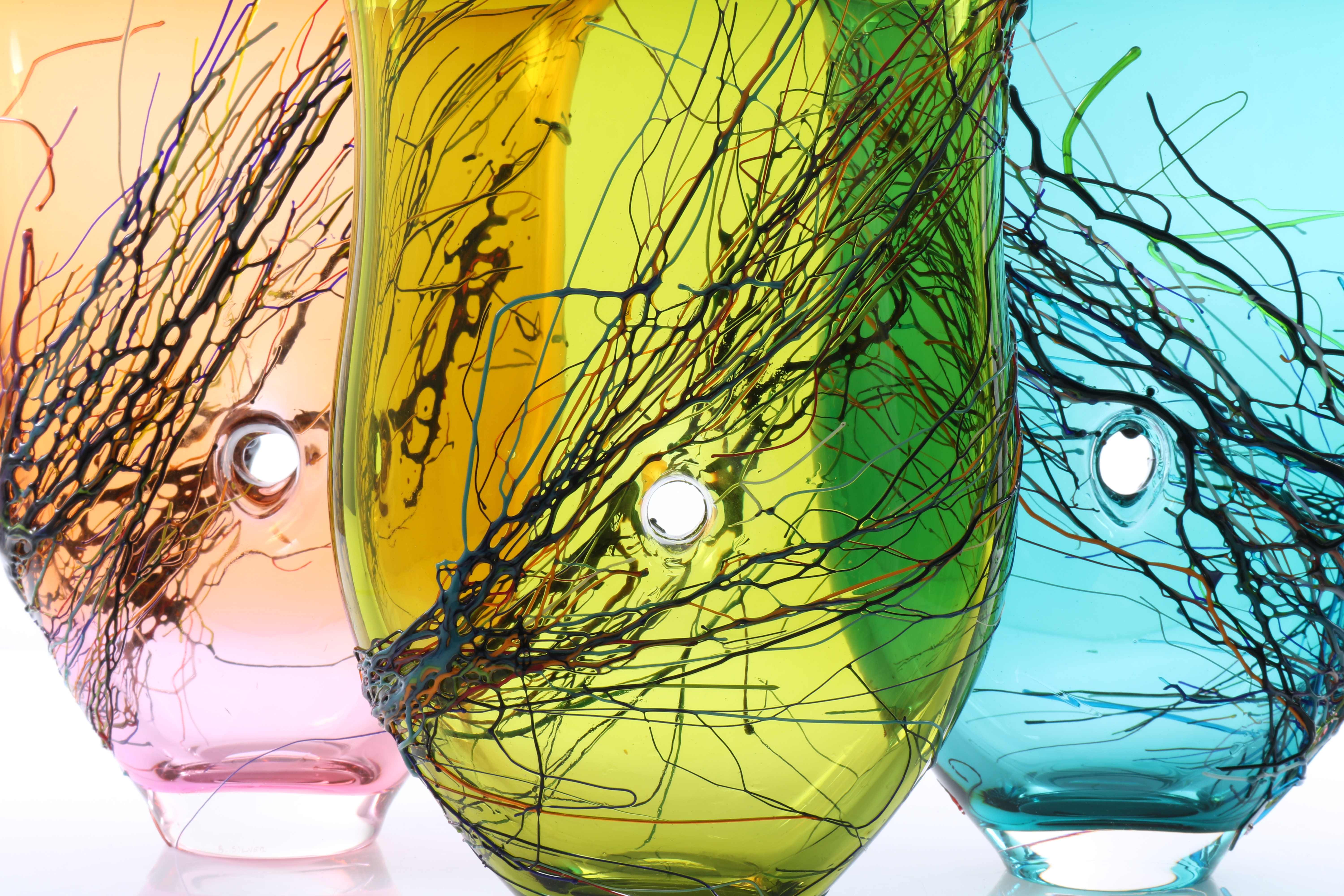 blown glass sculpture, colorful art